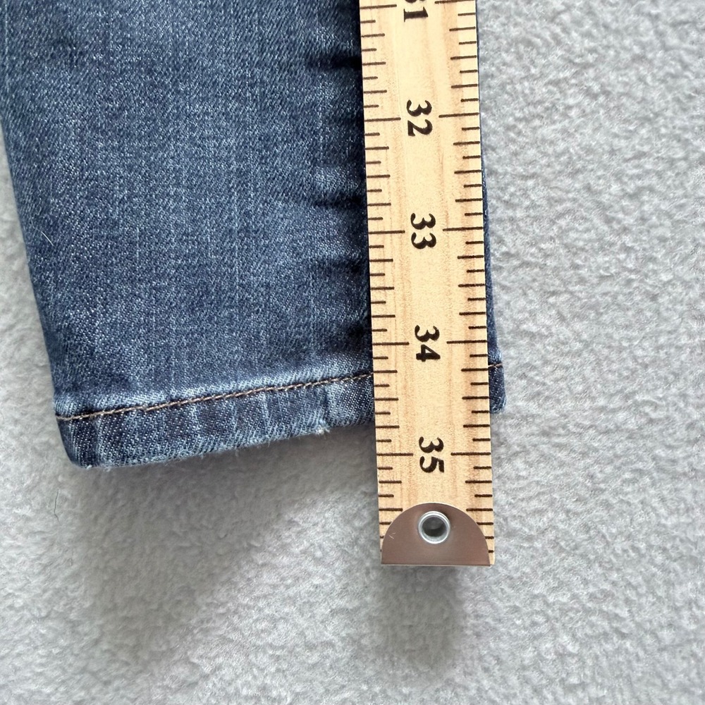 Y2K Minimalist Light Wash Stretch Straight Jeans American Eagle Womens 0 Long - Picture 7 of 11